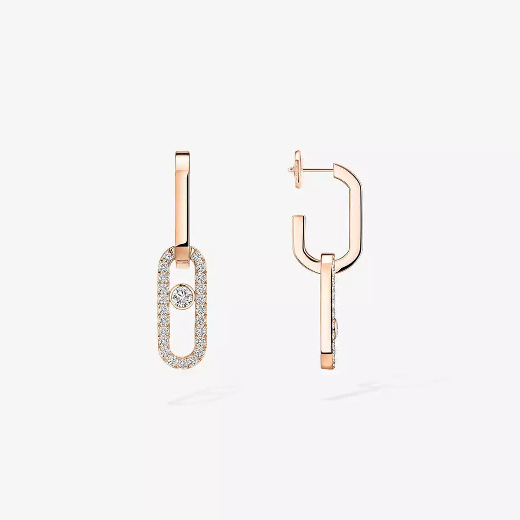[Aura ]Move Link Diamond Earrings
