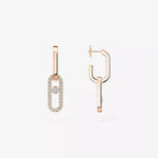 [Aura ]Move Link Diamond Earrings