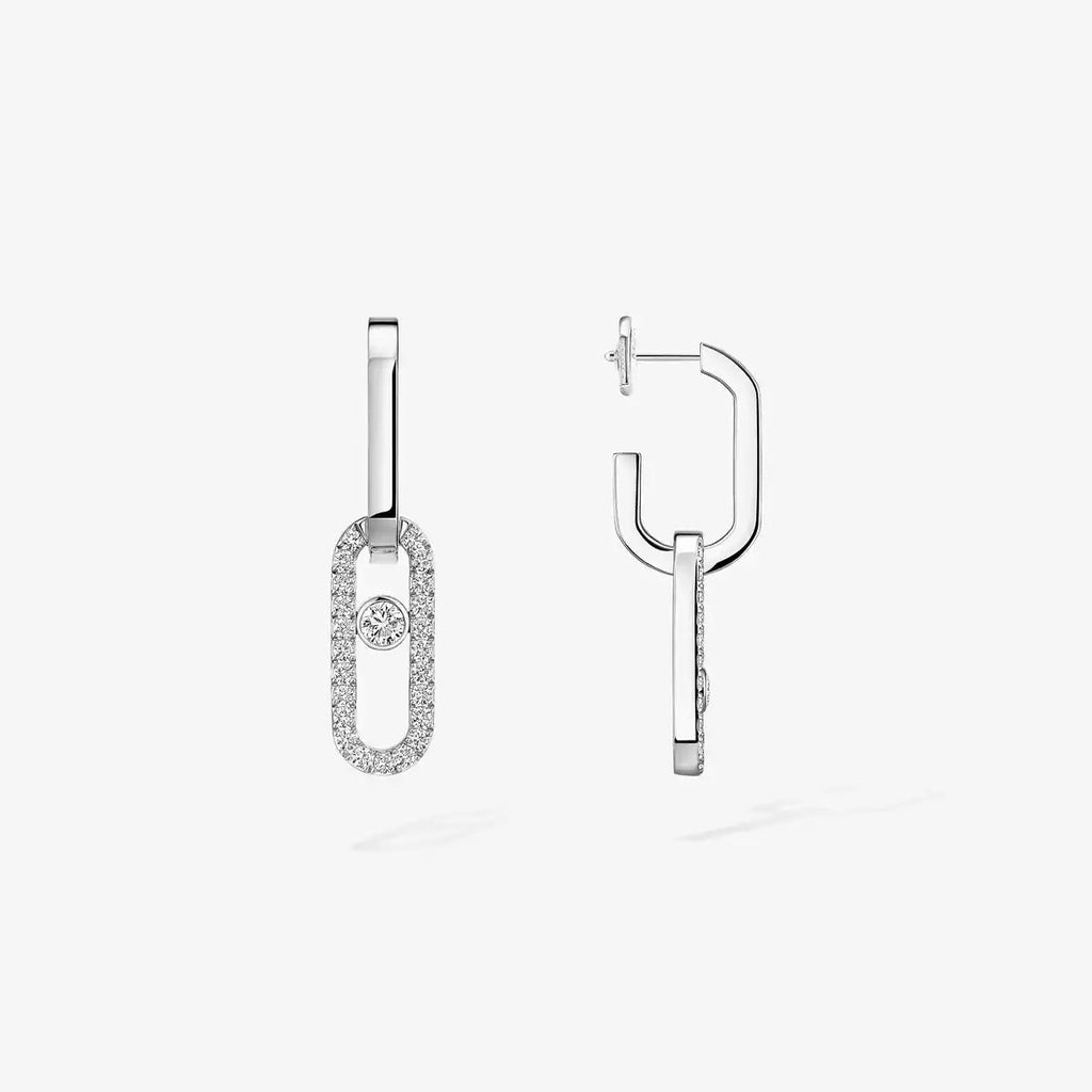 [Aura ]Move Link Diamond Earrings