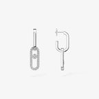 [Aura ]Move Link Diamond Earrings