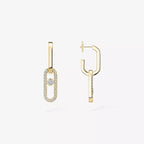 [Aura ]Move Link Diamond Earrings