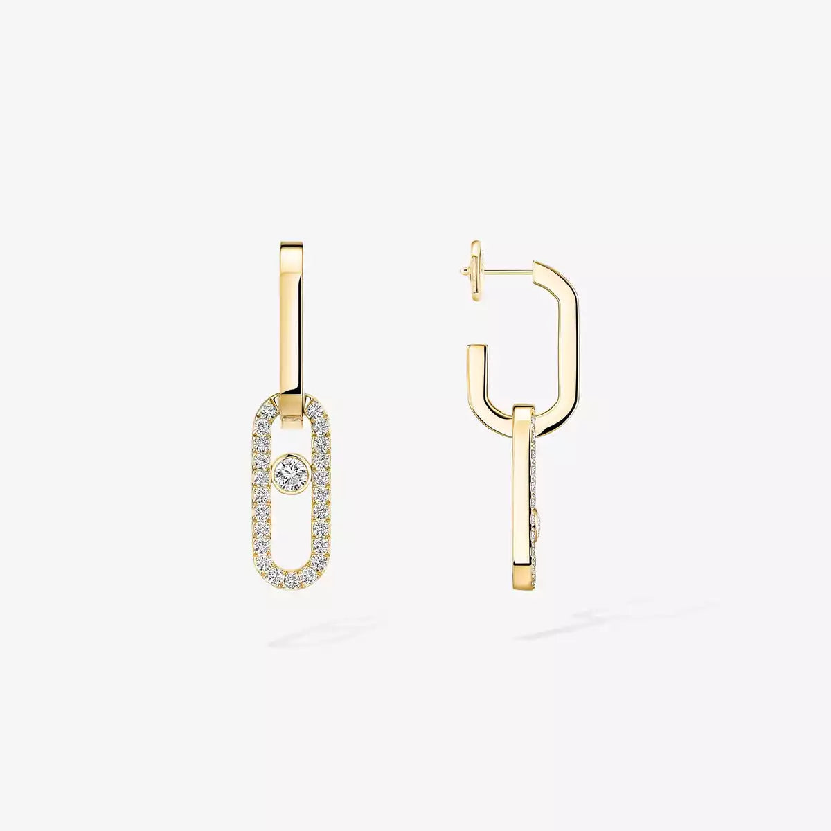 [Aura ]Move Link Diamond Earrings