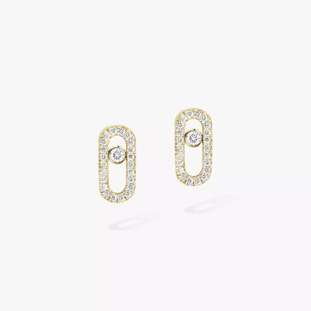 [Aura ]Move Uno Diamond Earrings