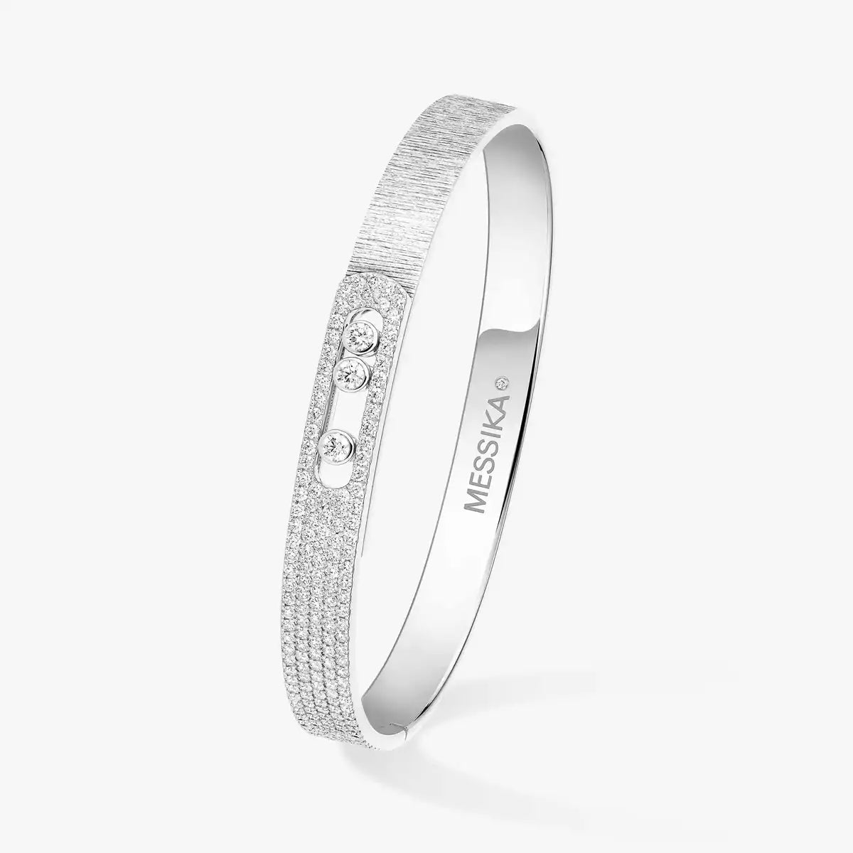 [Aura ]Move Noa Ciselé half pavé bangle