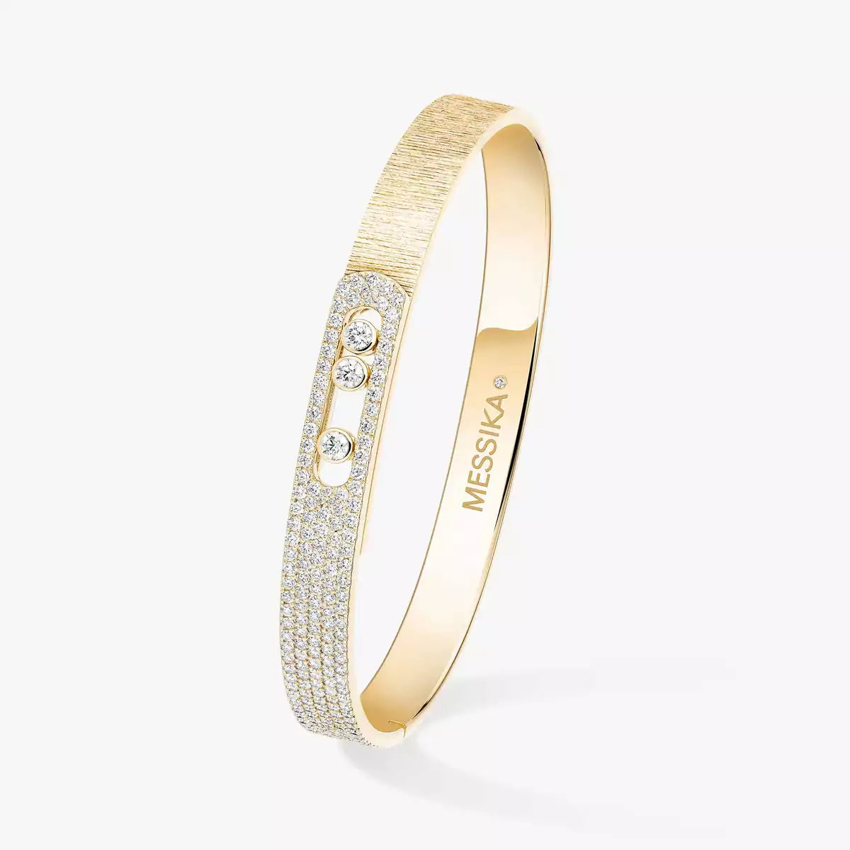 [Aura ]Move Noa Ciselé half pavé bangle