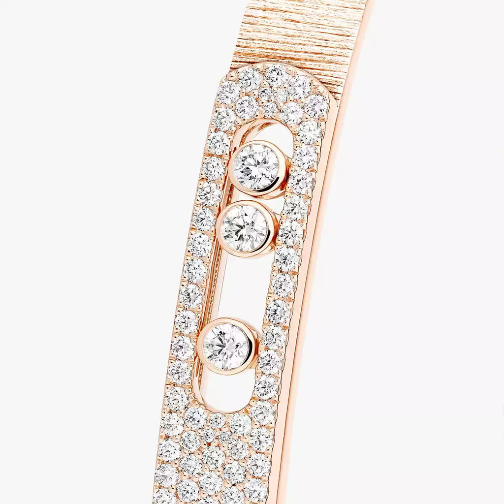 [Aura ]Move Noa Ciselé half pavé bangle