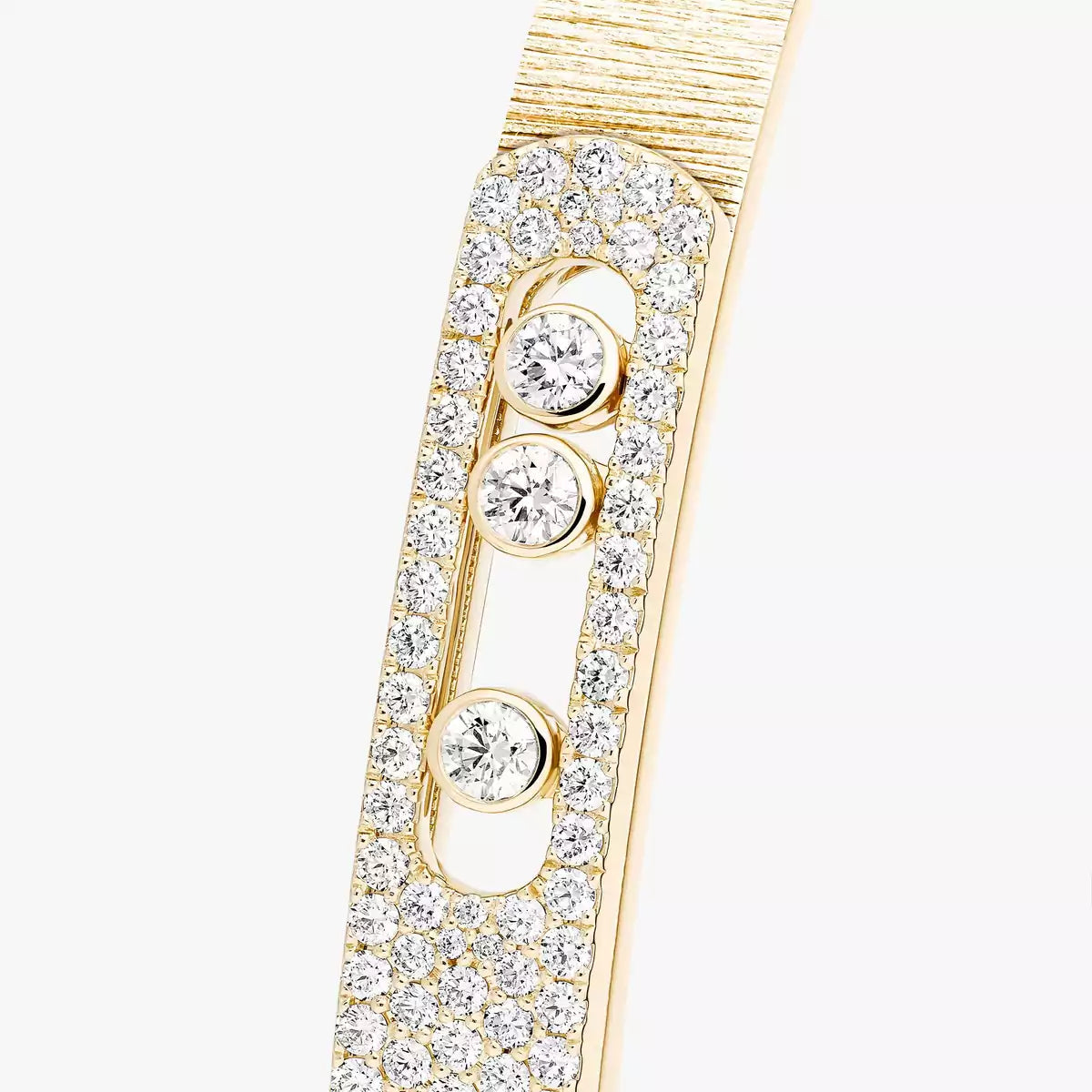 [Aura ]Move Noa Ciselé half pavé bangle