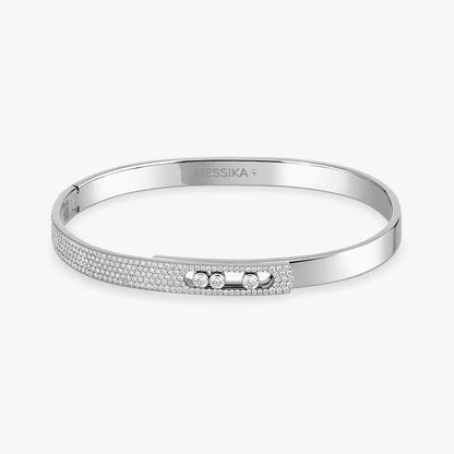 [⭐Aura ]Move Noa Rose Gold Pavé Diamond Bangle Bracelet