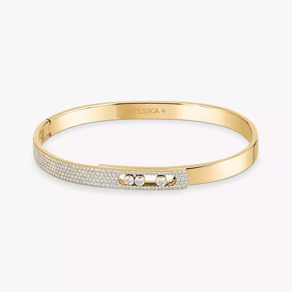 [⭐Aura ]Move Noa Rose Gold Pavé Diamond Bangle Bracelet