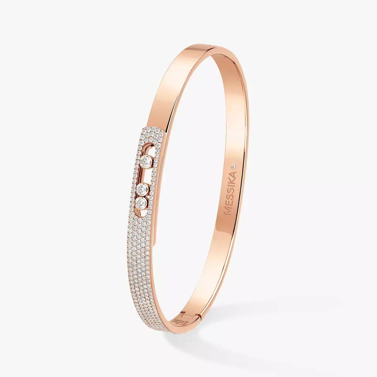 [Aura ]Move Noa Rose Gold Pavé Diamond Bangle Bracelet