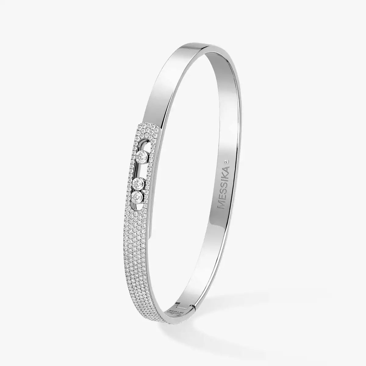 [Aura ]Move Noa Rose Gold Pavé Diamond Bangle Bracelet