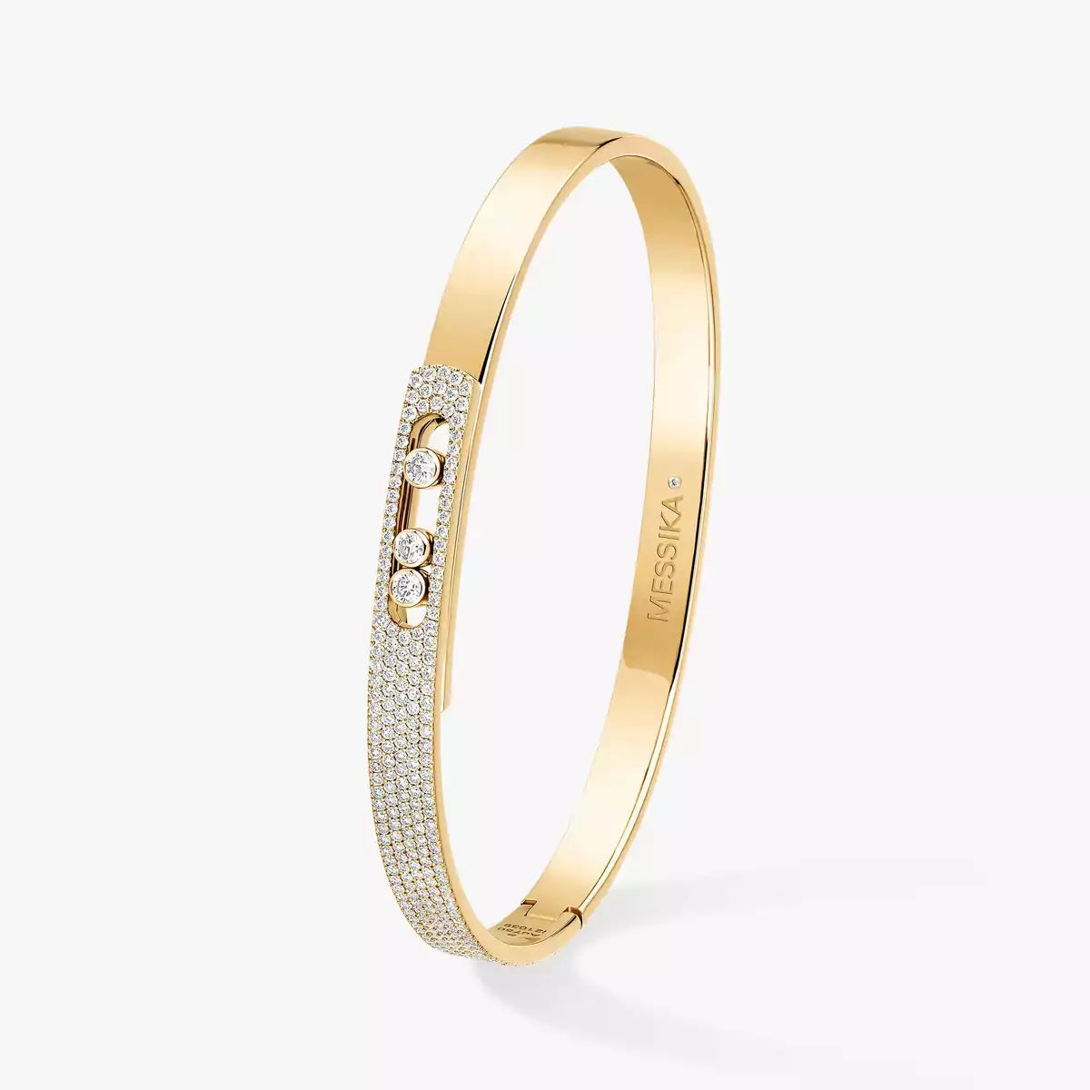 [Aura ]Move Noa Rose Gold Pavé Diamond Bangle Bracelet