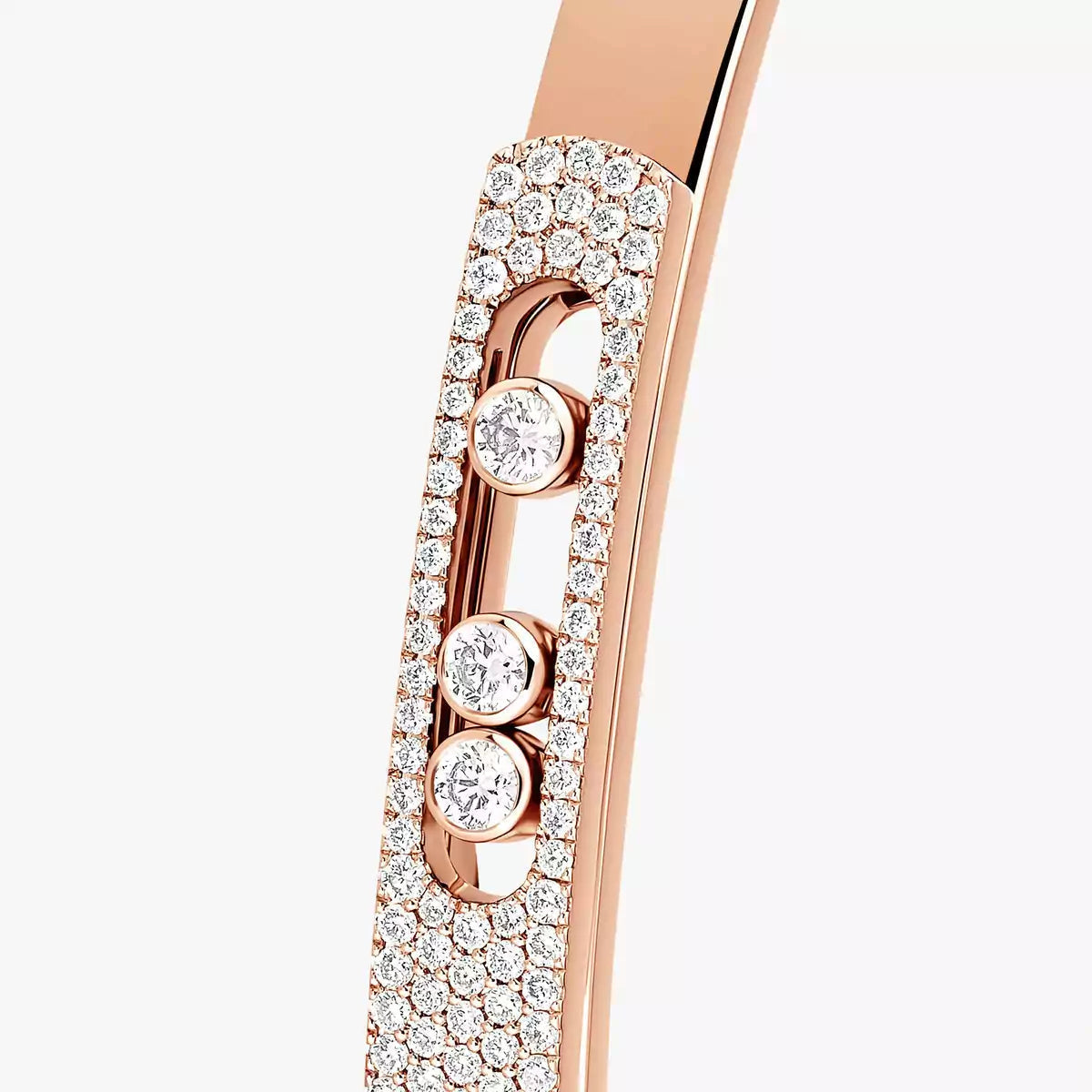 [⭐Aura ]Move Noa Rose Gold Pavé Diamond Bangle Bracelet