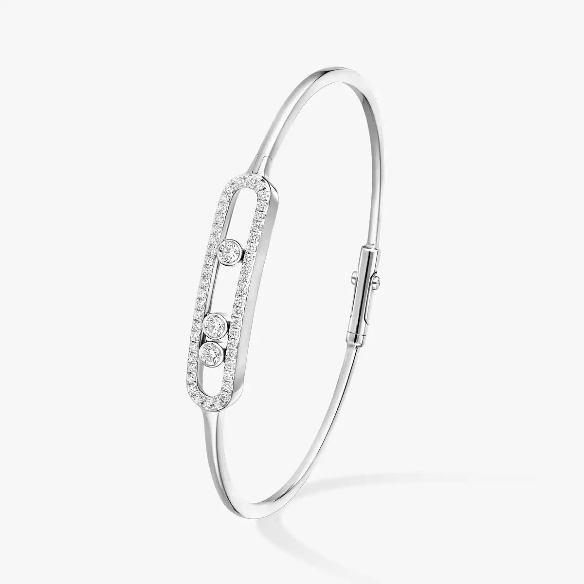[Aura ]Move Pavé Diamond Bangle Bracelet M