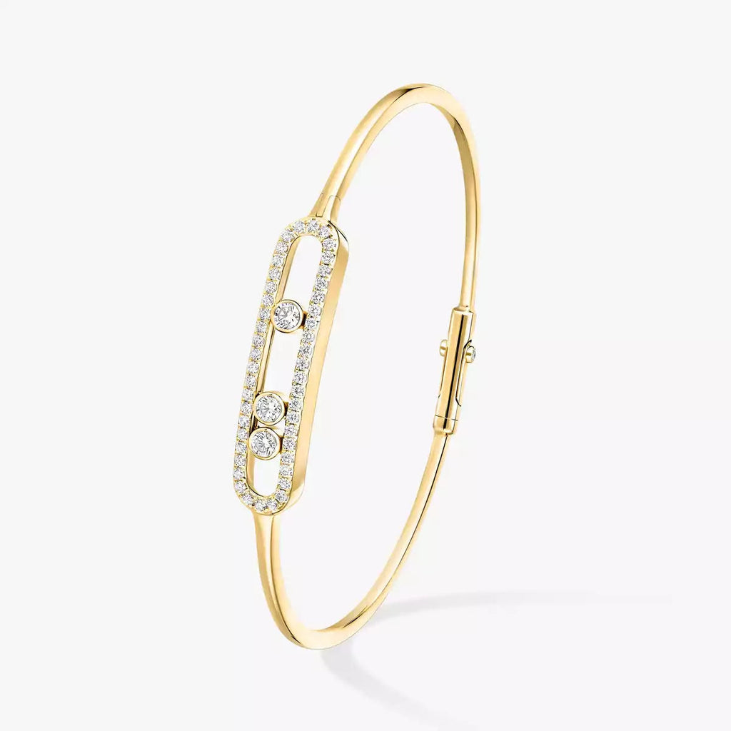 [Aura ]Move Pavé Diamond Bangle Bracelet M