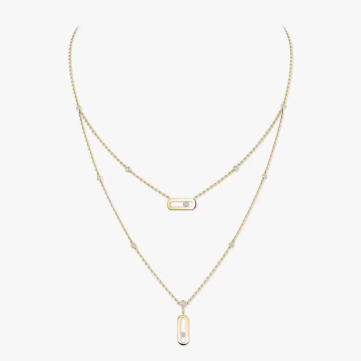 [Aura ]  Move Uno Diamond Necklace
