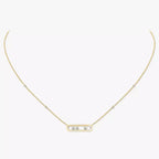 [Aura ]  Baby Move Gold-Diamant-Halskette