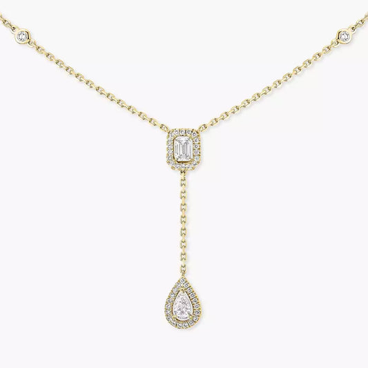 [⭐Aura ]Gold Diamond Tie Necklace