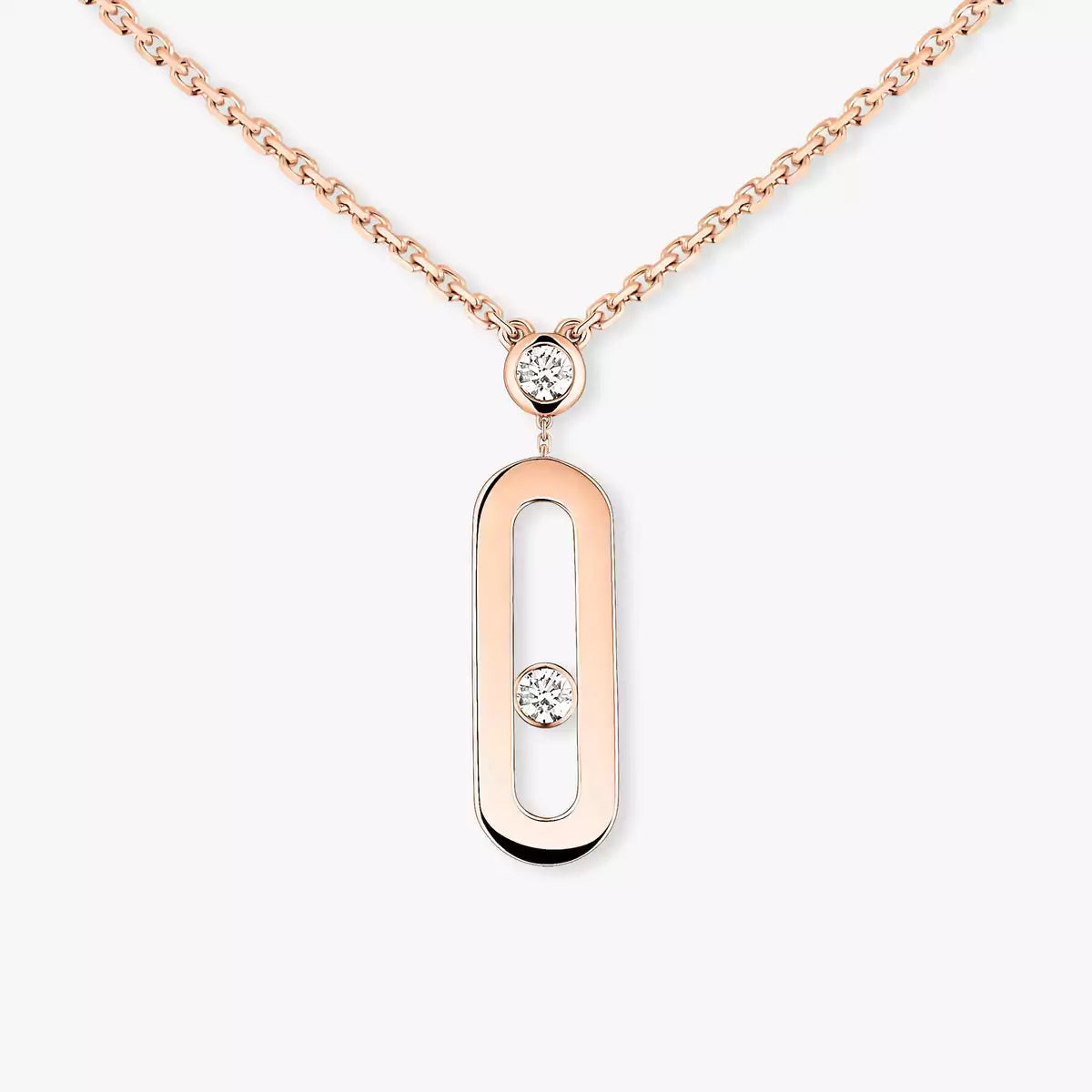 [Aura ]  Move Uno Gold Diamond Long Necklace