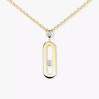 [Aura ]  Move Uno Gold Diamond Long Necklace