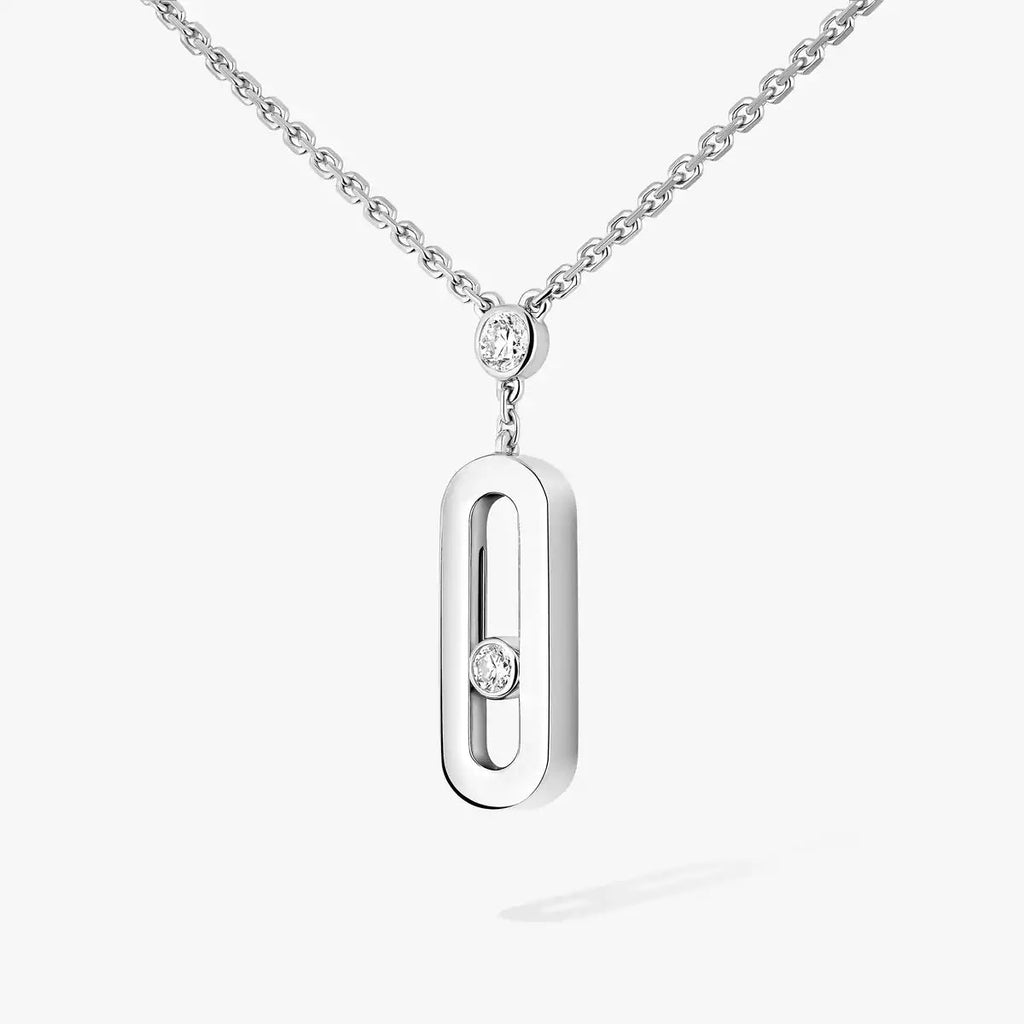 [Aura ]  Move Uno Gold Diamond Long Necklace