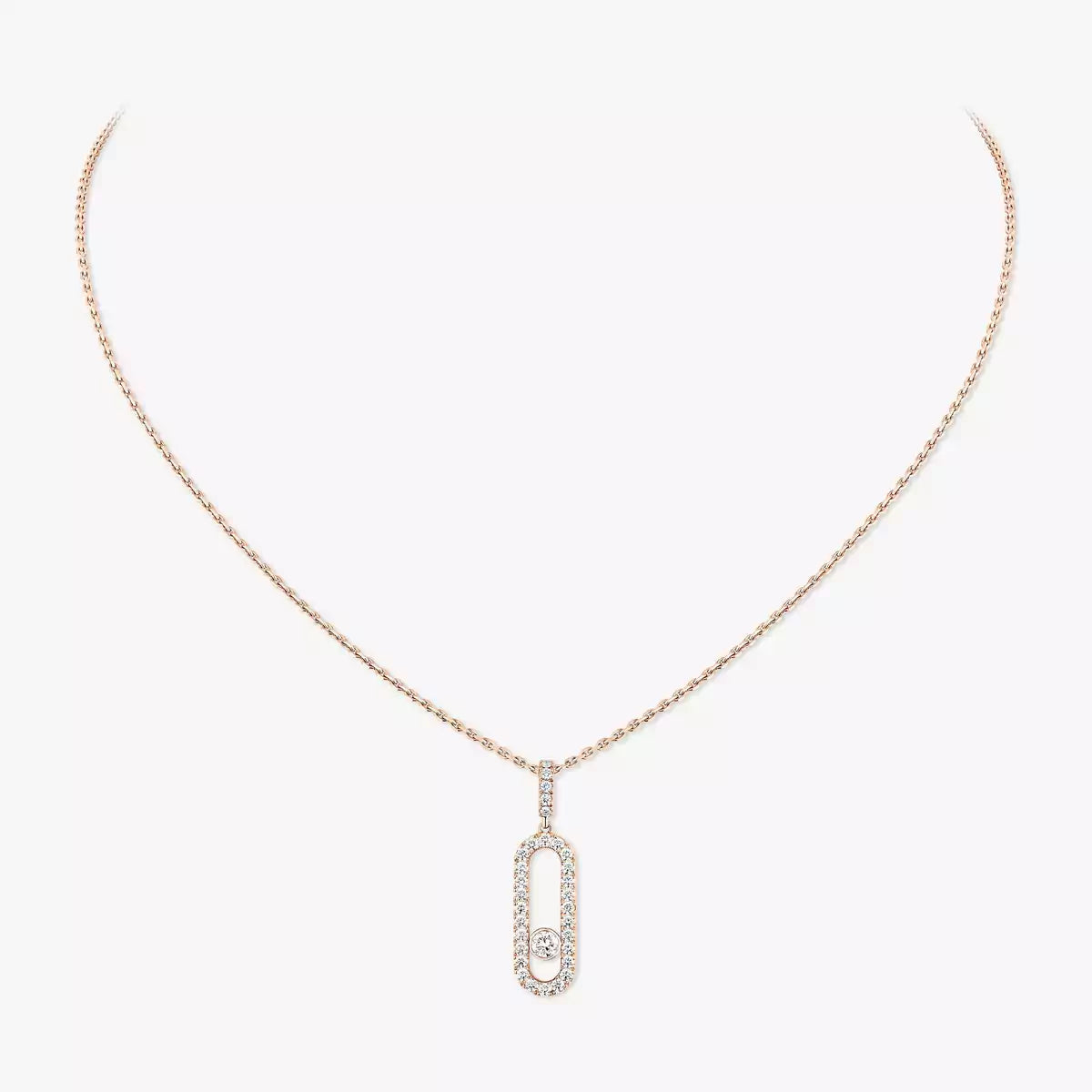 [Aura ] Move Uno Diamond Necklace in Rose Gold