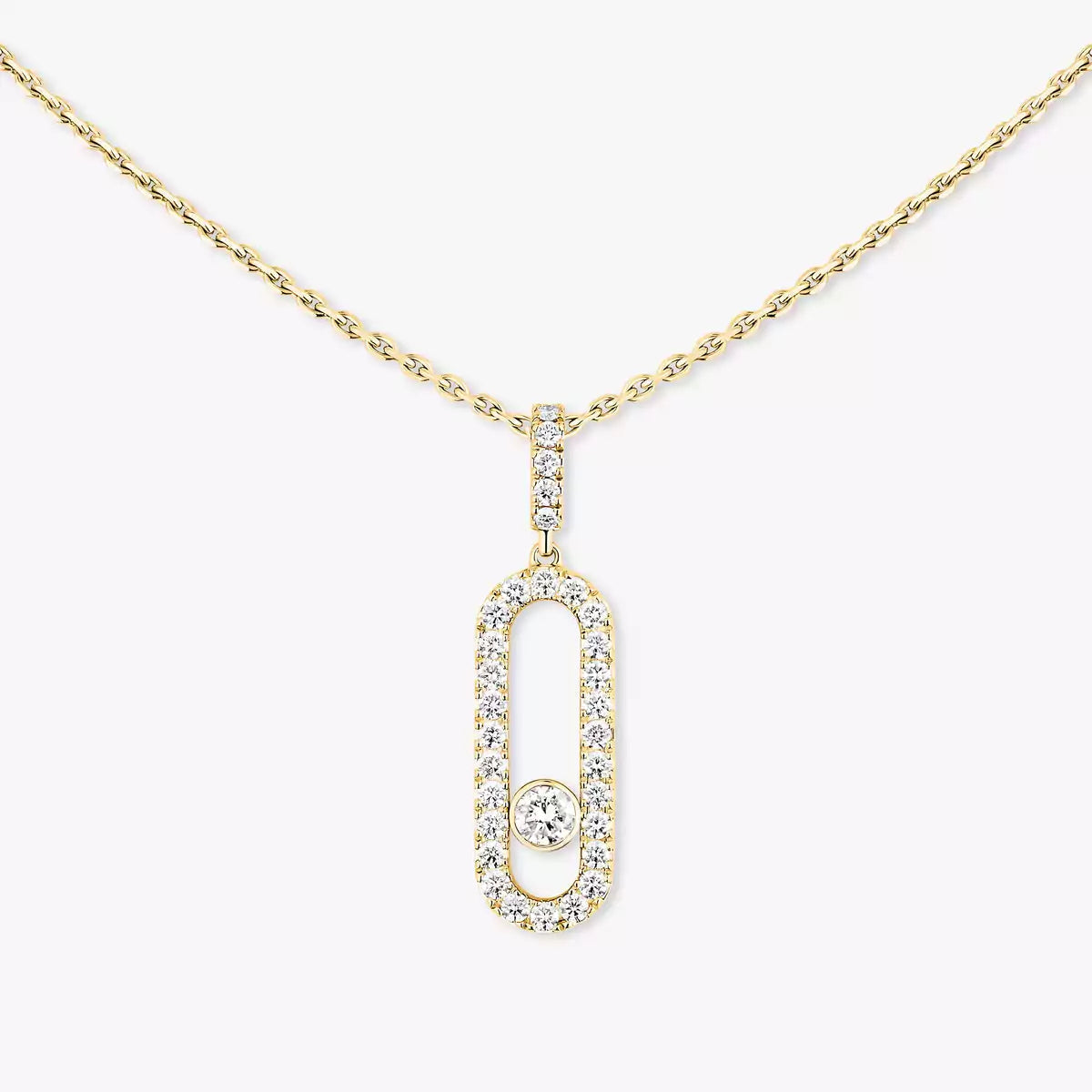 [Aura ] Move Uno Diamond Necklace in Rose Gold