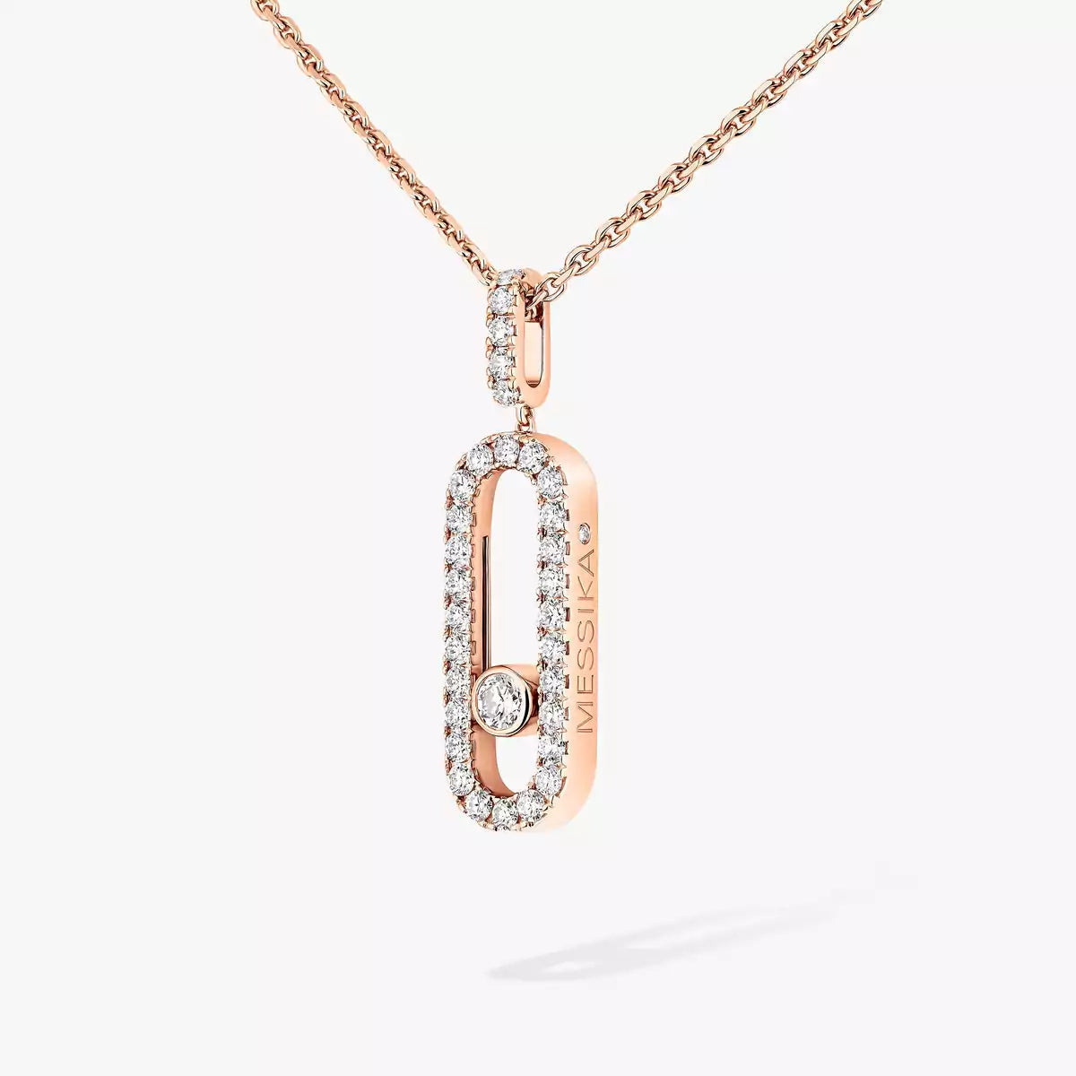 [Aura ] Move Uno Diamond Necklace in Rose Gold