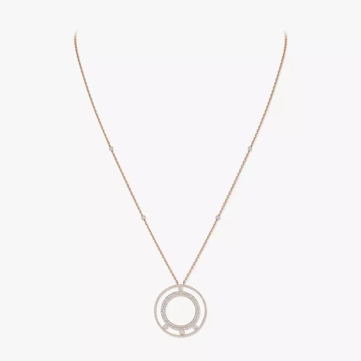 [Aura ] Move Romane Long Pave_-Set Diamond Necklace