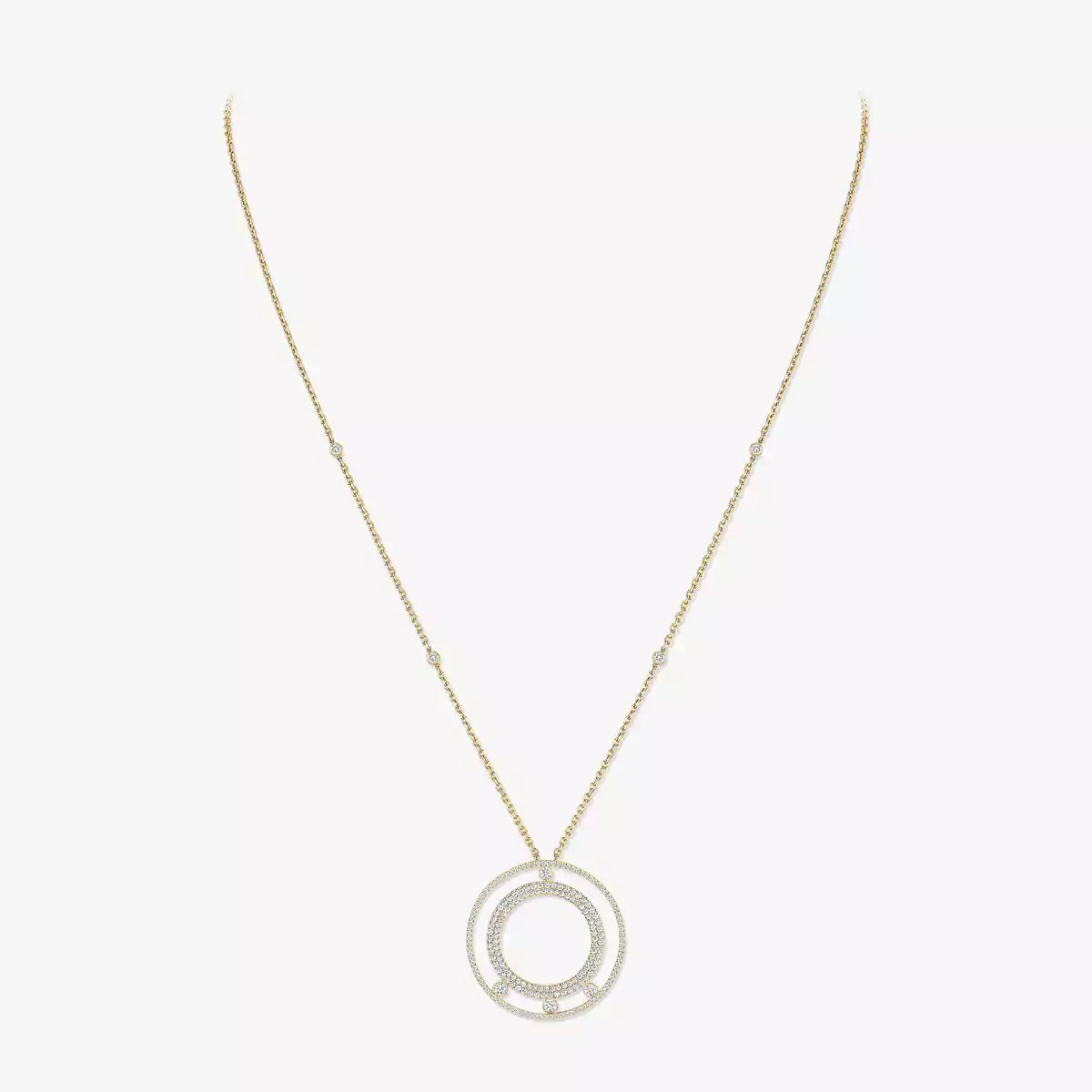 [Aura ] Move Romane Long Pave_-Set Diamond Necklace