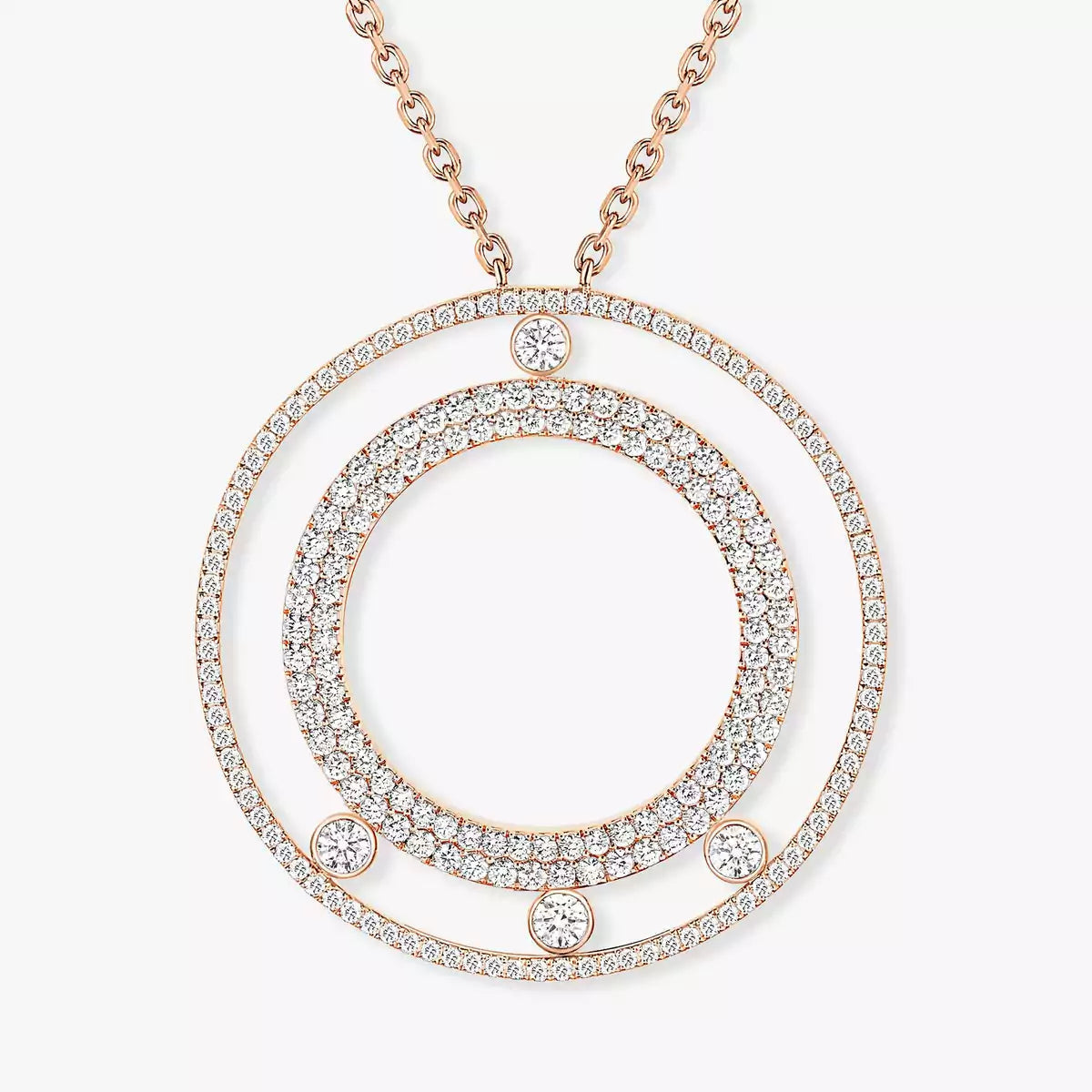[Aura ] Move Romane Long Pave_-Set Diamond Necklace