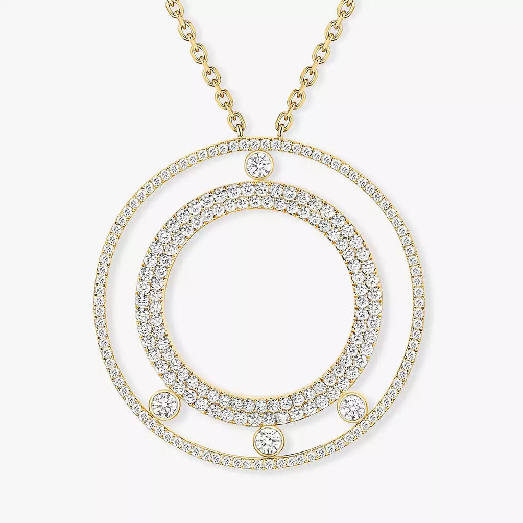 [Aura ] Move Romane Long Pave_-Set Diamond Necklace