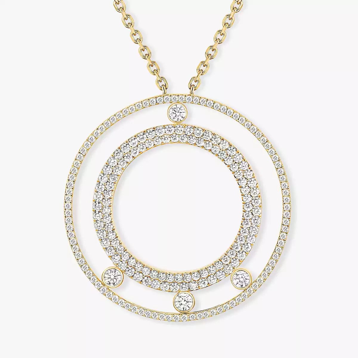 [⭐Aura ]Move Romane Long Pave_-Set Diamond Necklace