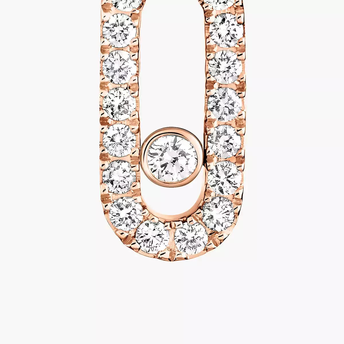 [Aura ]Move Uno Single Diamond Hoop Earring