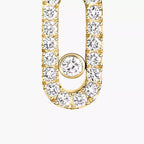 [Aura ]Move Uno Single Diamond Hoop Earring