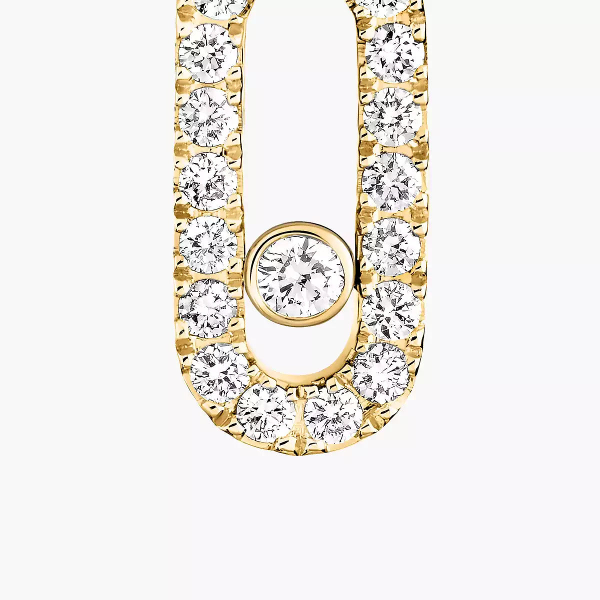 [Aura ]Move Uno Single Diamond Hoop Earring