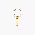 [Aura ]Move Uno Single Diamond Hoop Earring