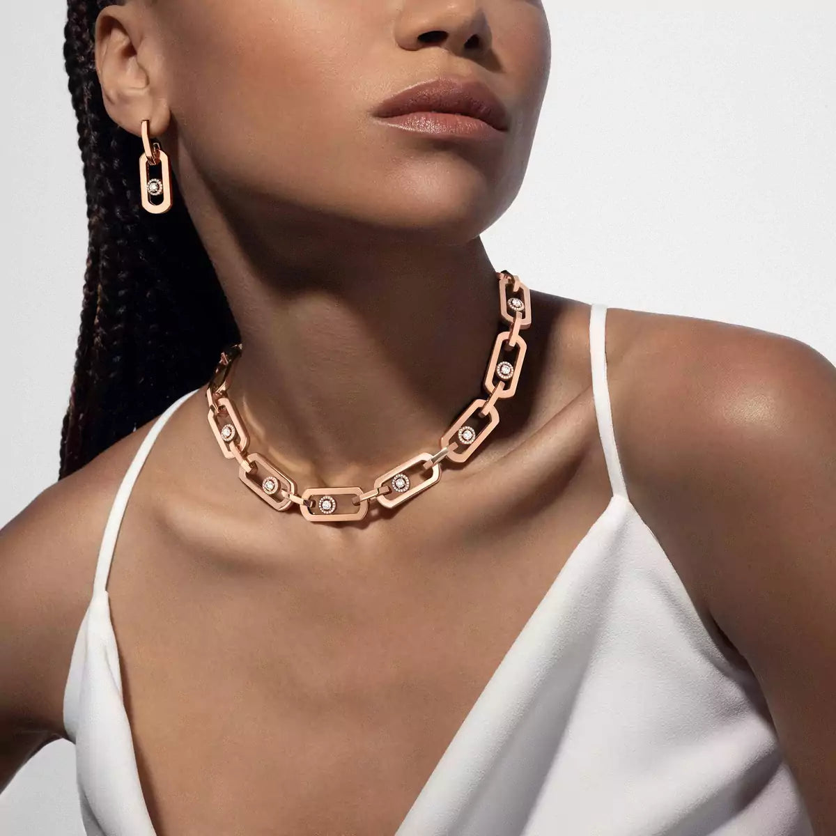 [Aura ]So Move XL Diamond Pendant Earrings