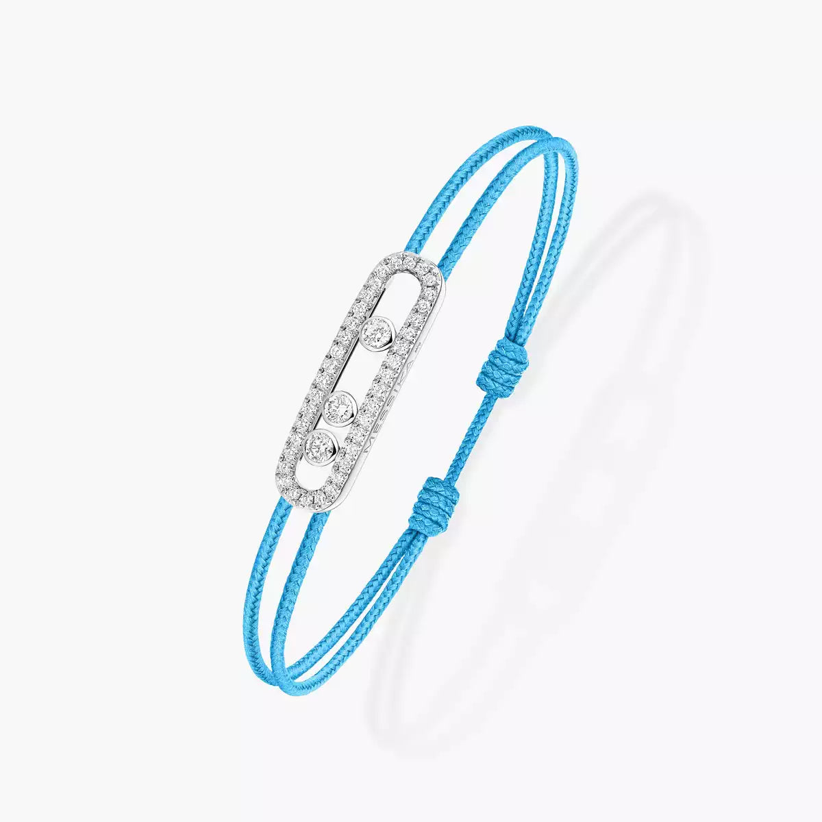 [Aura ]Messika Care(s) pink cord pavé bracelet