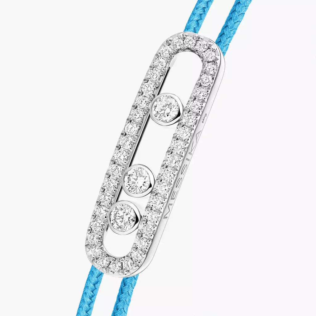 [Aura ]Messika Care(s) pink cord pavé bracelet