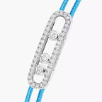 [Aura ]Messika Care(s) pink cord pavé bracelet