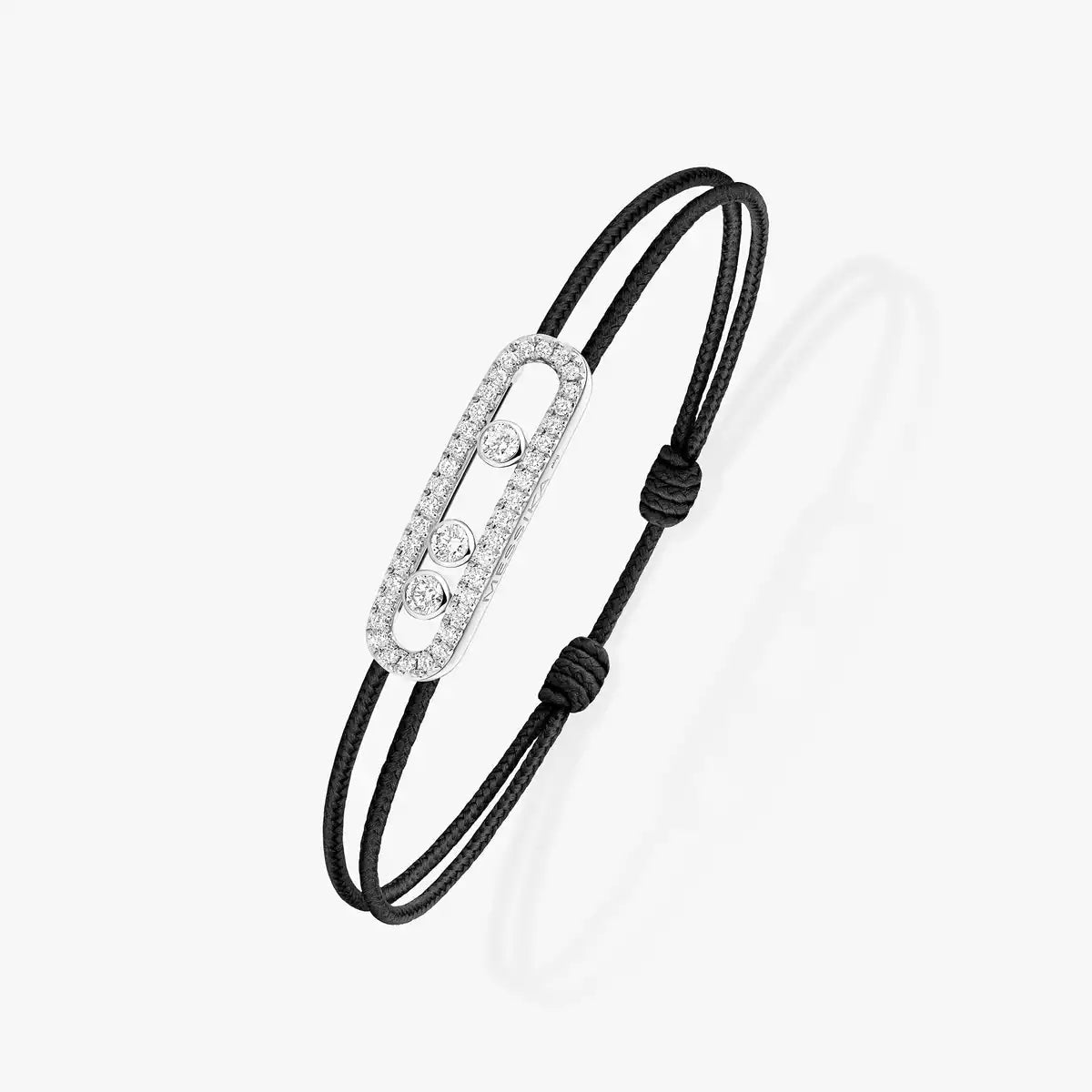[Aura ]Messika Care(s) pink cord pavé bracelet