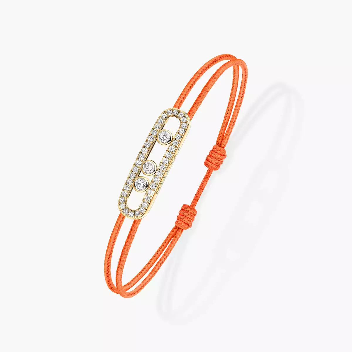 [Aura ]Messika Care(s) pink cord pavé bracelet