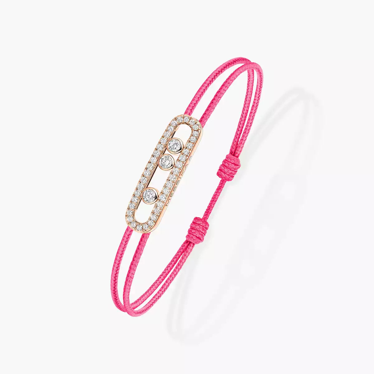 [Aura ]Messika Care(s) pink cord pavé bracelet