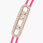 [Aura ]Messika Care(s) pink cord pavé bracelet