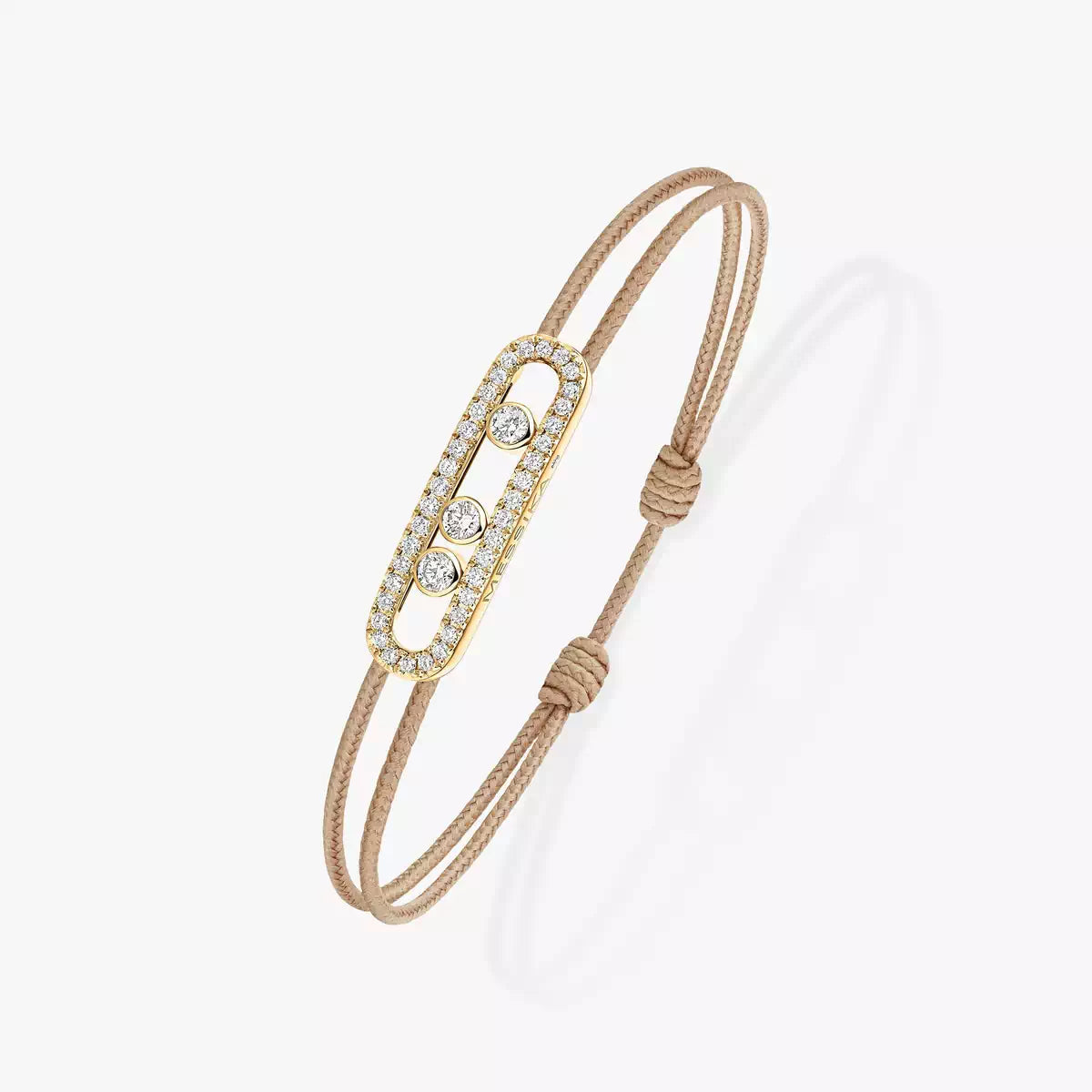[Aura ]Messika Care(s) pink cord pavé bracelet