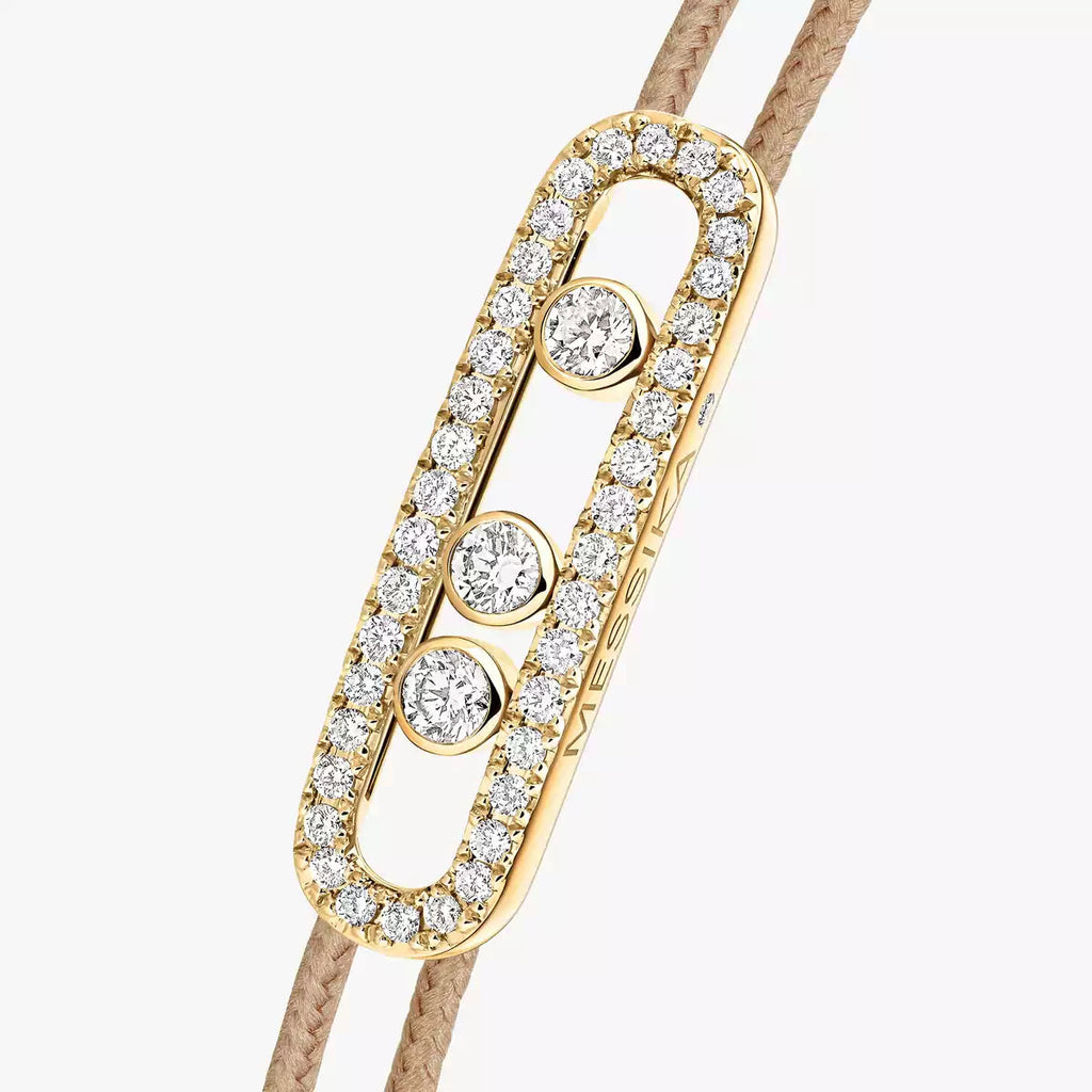 [Aura ]Messika Care(s) pink cord pavé bracelet