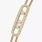 [Aura ]Messika Care(s) pink cord pavé bracelet