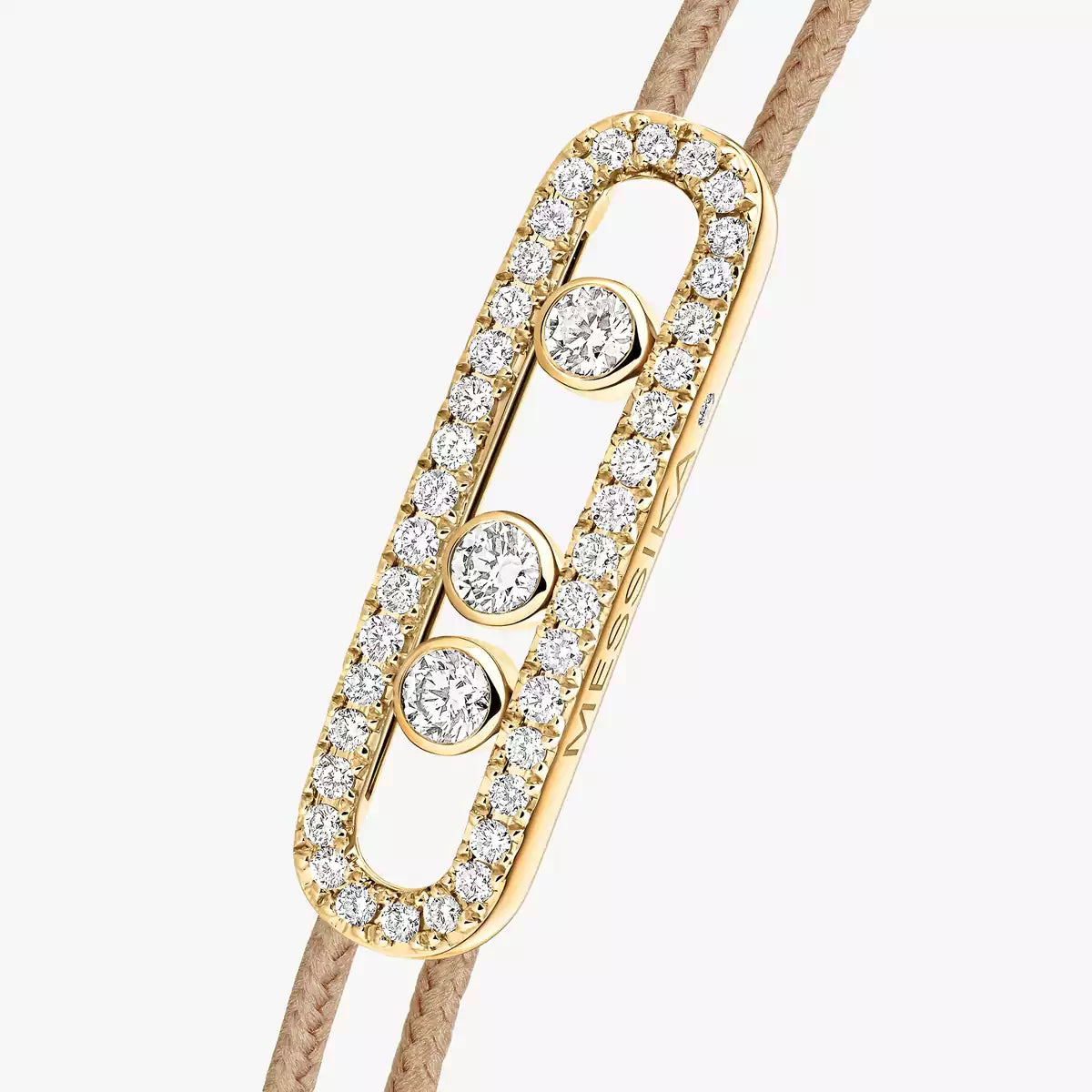 [Aura ]Messika Care(s) pink cord pavé bracelet