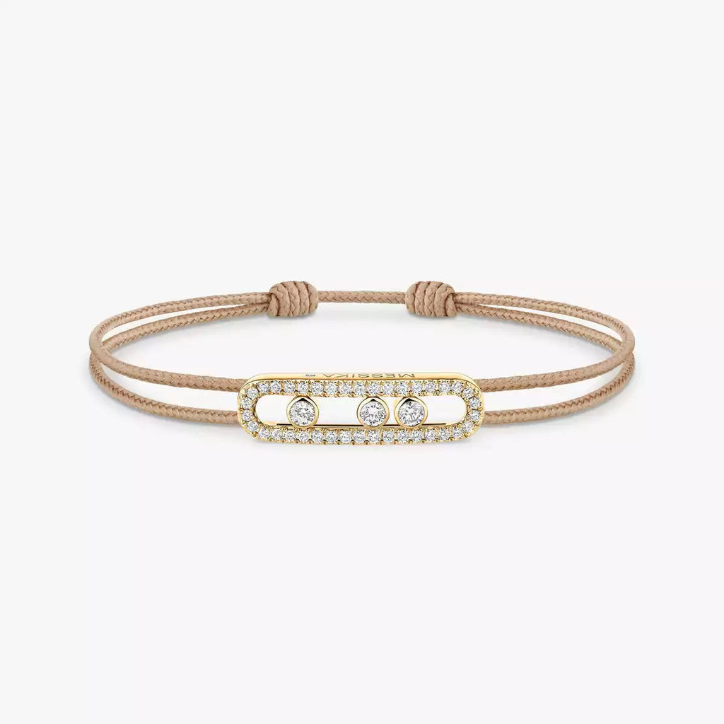 [Aura ]Messika Care(s) pink cord pavé bracelet